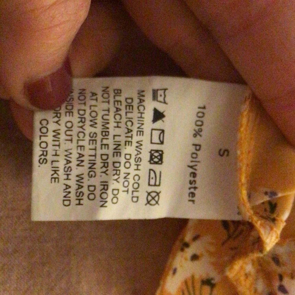 Yellow Floral Ruffle Tank Top - Picture 2 of 3